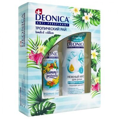 Набор подарочный DEONICA SUMMER TIME мусс Moist+антиперспирант Summer Paradise 150 мл