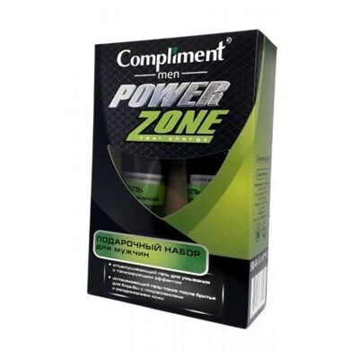 Набор подарочный КОМПЛИМЕНТ men Power Zone №1690 гель для умывания 100мл + гель-тоник после бритья 100мл